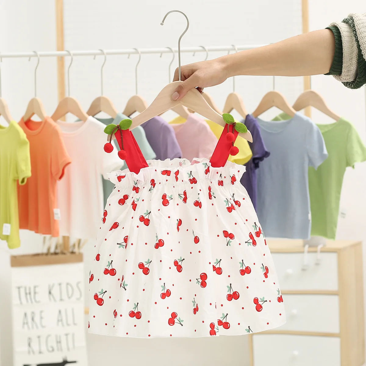 

Tong Home 2019 Spring And Summer New Style Korean-style Childrenswear Baby Children Cute Versatile Floral Dress Girls