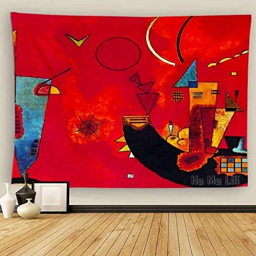 

Красочный Wassily Kandinsky с рисунком Красной и русской стены художественные гобелены гобелен для спальни