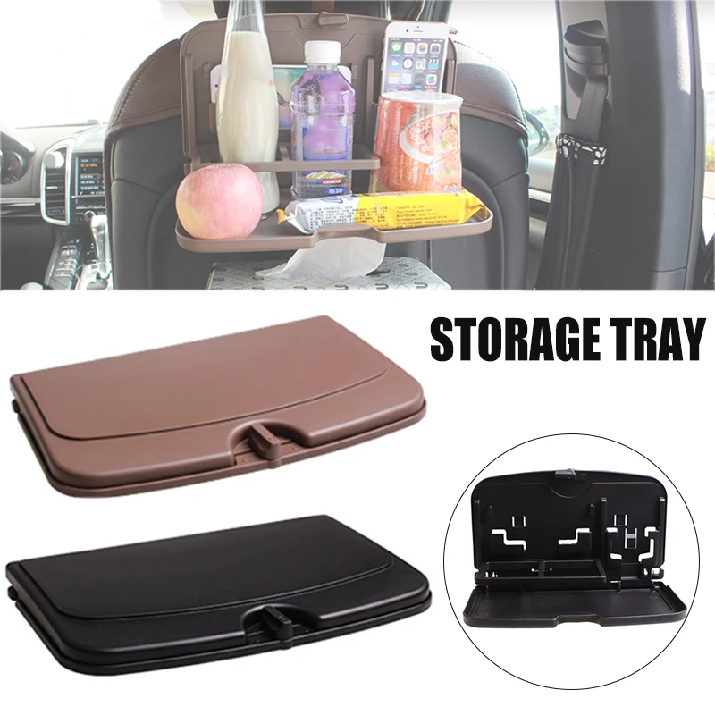 

Car Seat Back Tray Seat Back Storage Tray Sundries Rack Car Cup Holder Beverage Holder BIN