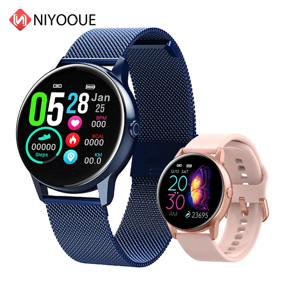 2020 новые женские Smartwatch IP68 Водонепроницаемый Носимых устройств монитор сердечного ритма умные часы для Android