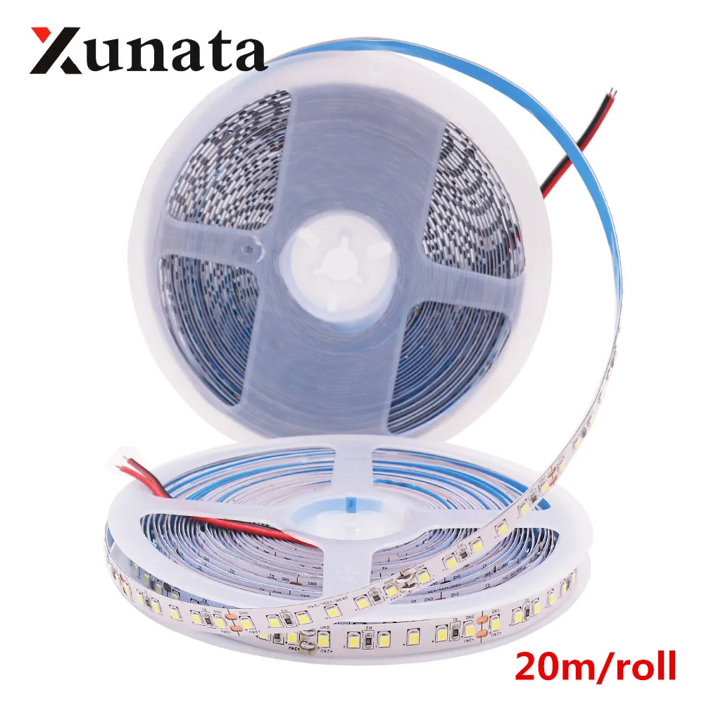 LED Strip 24V 20M SMD 2835 120LEDs/m Home Light Strip Flexible Cuttable Whole Length Is 20m Soft Lamp Bar White Warm White 5m led strip lights 12v 2835 flexible led tape 120leds m 240leds m waterproof ribbon diode white warm white home room decor