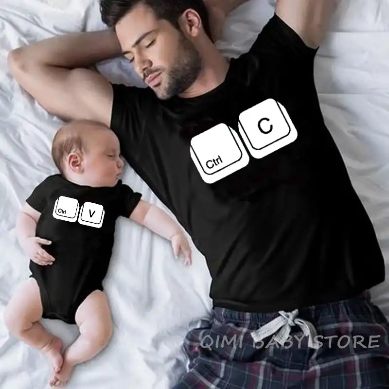 Camiseta Ctrl C Ctrl V Camisetas Familiares Para Padre E Hijo Camisetas Para Las Hijas Ropa A Juego Para Papa Bebe Familia Camisetas De Verano Trajes Iguales De Familia Aliexpress