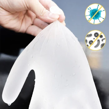 

50PCS Disposable PVC Gloves Thick Anti-static Waterproof Hand Care Set Beauty Catering Baking Natural Latex Protective Gloves