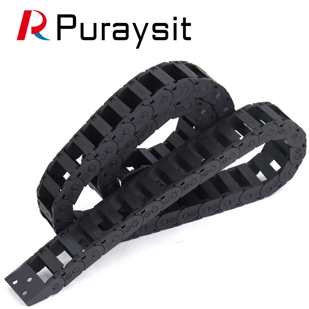 Puraysit Nylon Drag Chain Cable Chain 10x15 15x15 15x20 15x30 18x25 18x37 R28 38 48mm Bridge External Opening plastic cable chain,cable carrier