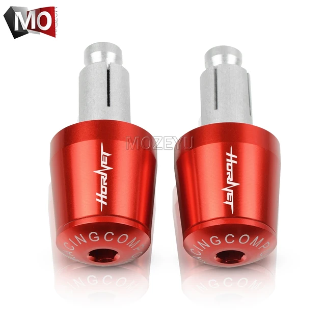 22mm Motorcycle Handlebar Grips End Handle Bar Cap End Plug For HONDA CB600F CB600 CB599 CB900F Hornet 250 600 900 CB500F CB919 Red Red