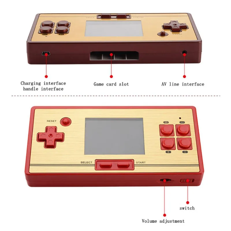 2,6 lcd классические игры портативная консоль Ретро детство портативные игровые плееры построить в 600 игр
