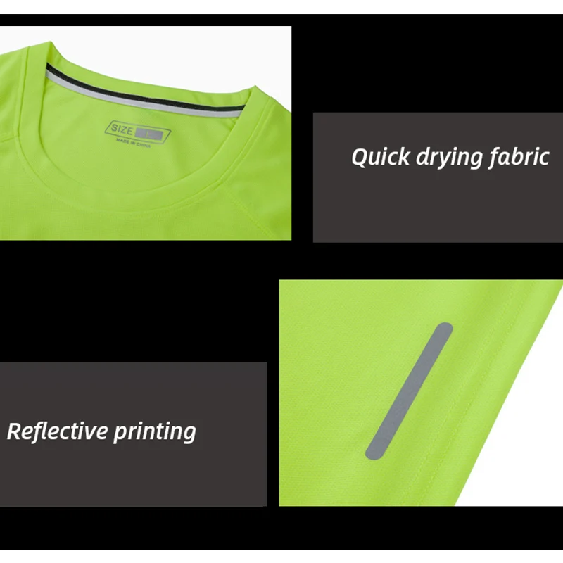 Summer Breathable Running T-Shirts for Men Women Kids Quick Dry Night Run Shirts Fitness Gym Top Tees Sportswear Customize Print 2