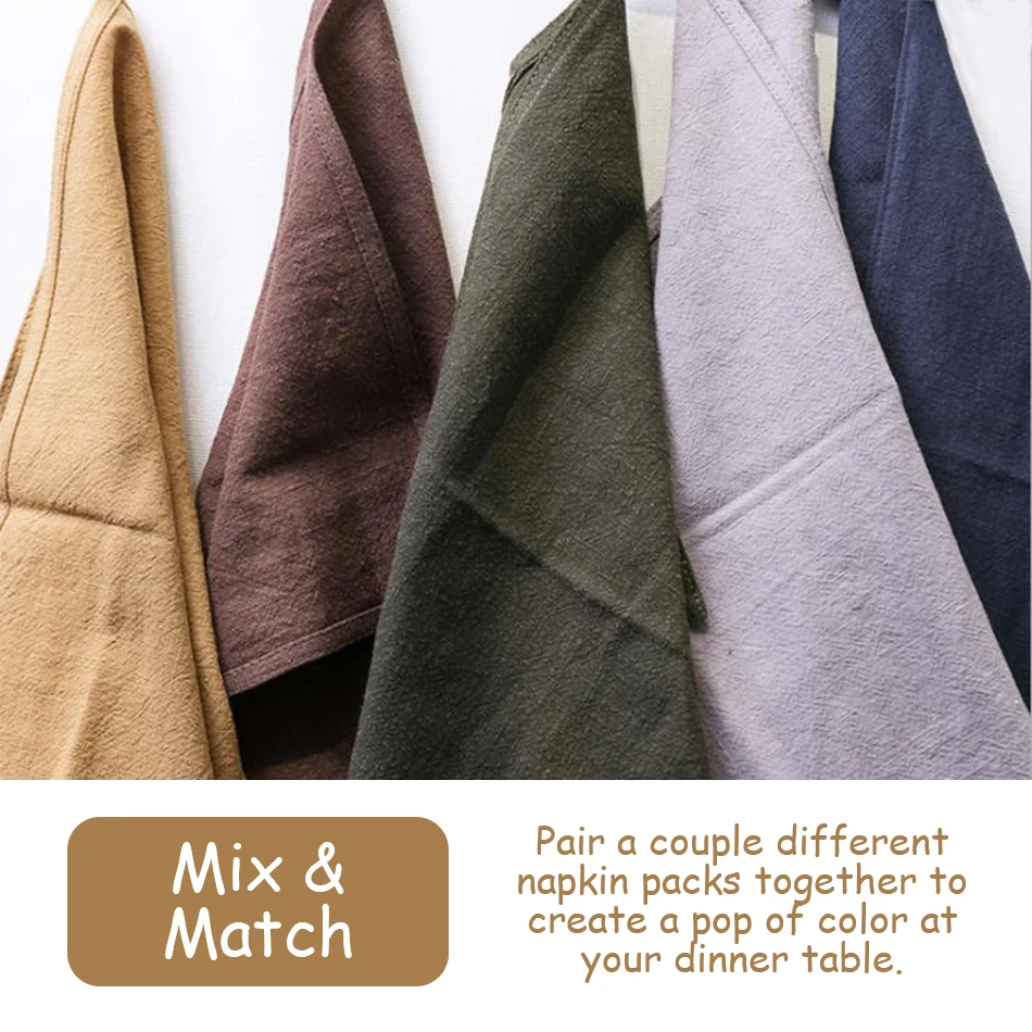 Льняные салфетки многоразовые Скатерть Коврик для стола Кухня посуда прочный