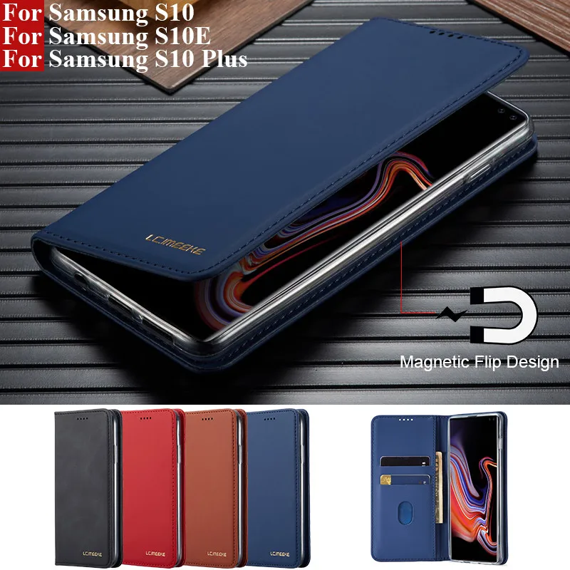 

S10 Plus Case For Samsung S10 Plus Case Flip Magnetic Phone Cases On Samsung Galaxy S10e Case Leather Wallet Case S10+ Cover S10