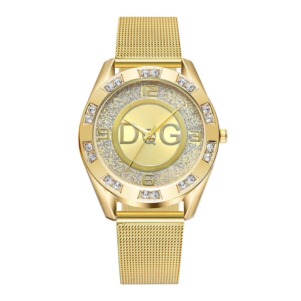 Роскошные Брендовые Часы золотые наручные часы reloj mujer Женские Мужские кварцевые часы Montre homme erkek saat accesorios mujer - Цвет: Golden watch