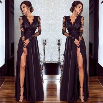 

Plus Size Muslim Evening Prom Dresses Dubai 2020 Long Women's Night Formal Party Gala Dress