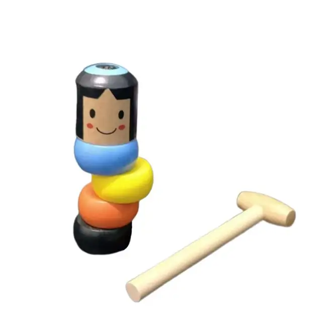 US $3.48 2019 1set Unbreakable Wooden Man Magic Unbeatable Man Immortal Daruma Toy Magic Tricks Fun Toy Acce