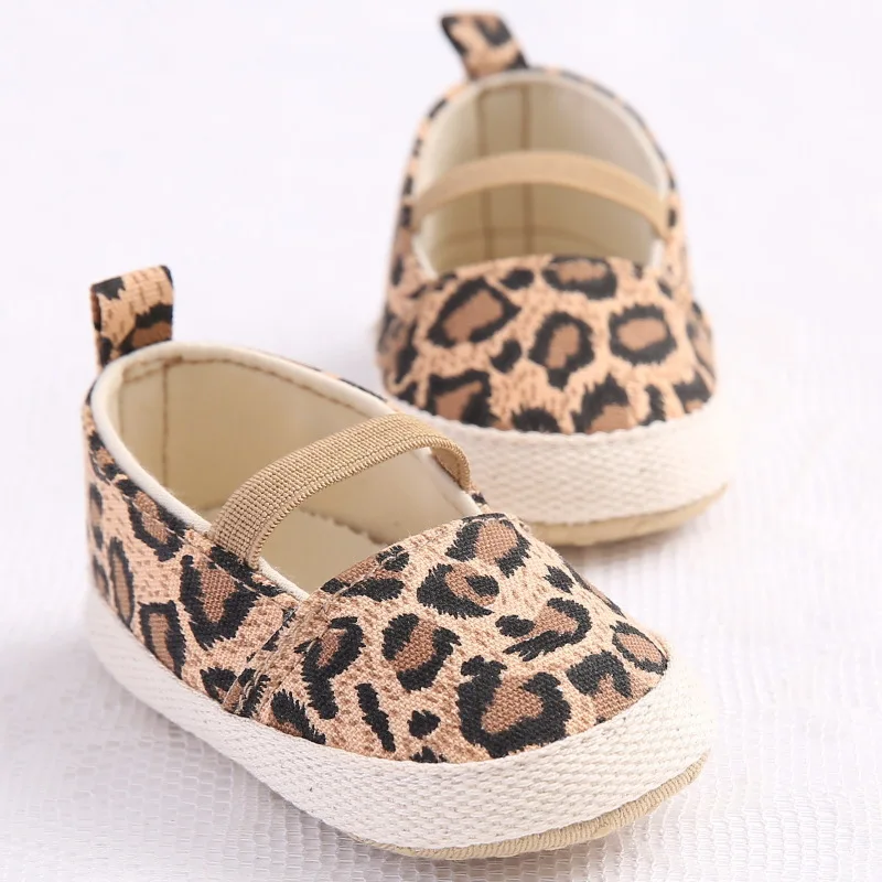

Infant CHILDREN'S Shoes Spring And Summer Autumn 0-1-Year-Old Baby Girl Shoes Soft Bottom Princess Series Leopord Pattern Toddle