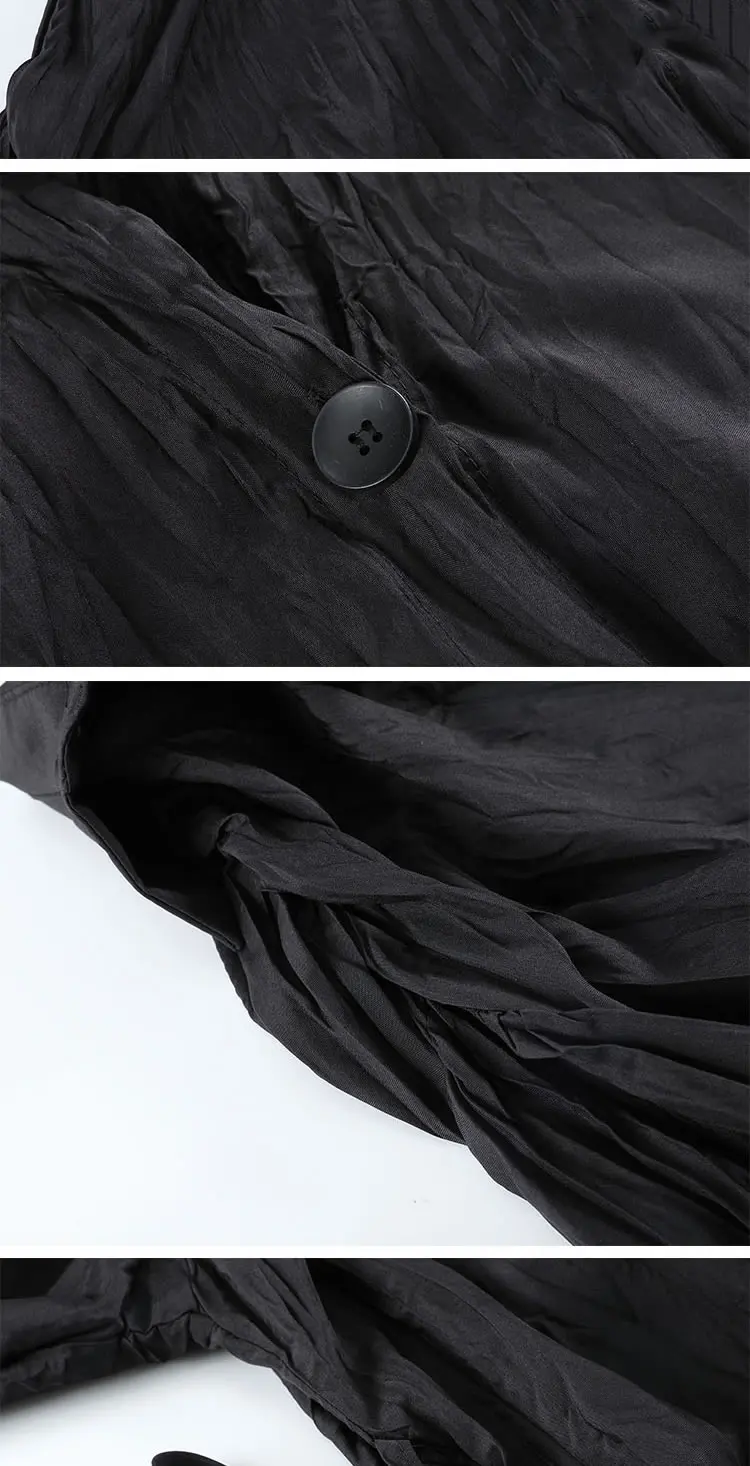 XITAO, плиссированное черное платье, женская мода, новинка, Осеннее, с одной грудью, винтажное, элегантное, маленькое, свежее, миноритарное, свободное платье DMY1086