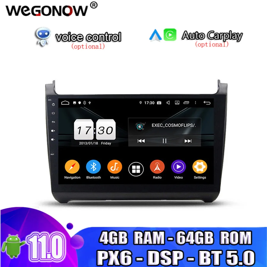Автомобильный DVD-плеер PX6 DSP Android 11 0 64 Гб ПЗУ 8 ядер GPS-карта usb RDS радио Wi-Fi Bluetooth 5 DVR
