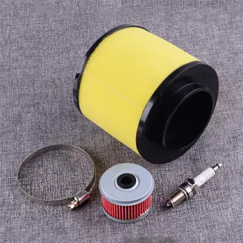 

DWCX Motorcycle Air Oil Filter Spark Plug Tune Up Kit Fit For Honda Recon 250 TRX250 TRX250TM TRX250TE 17254-HM8-000