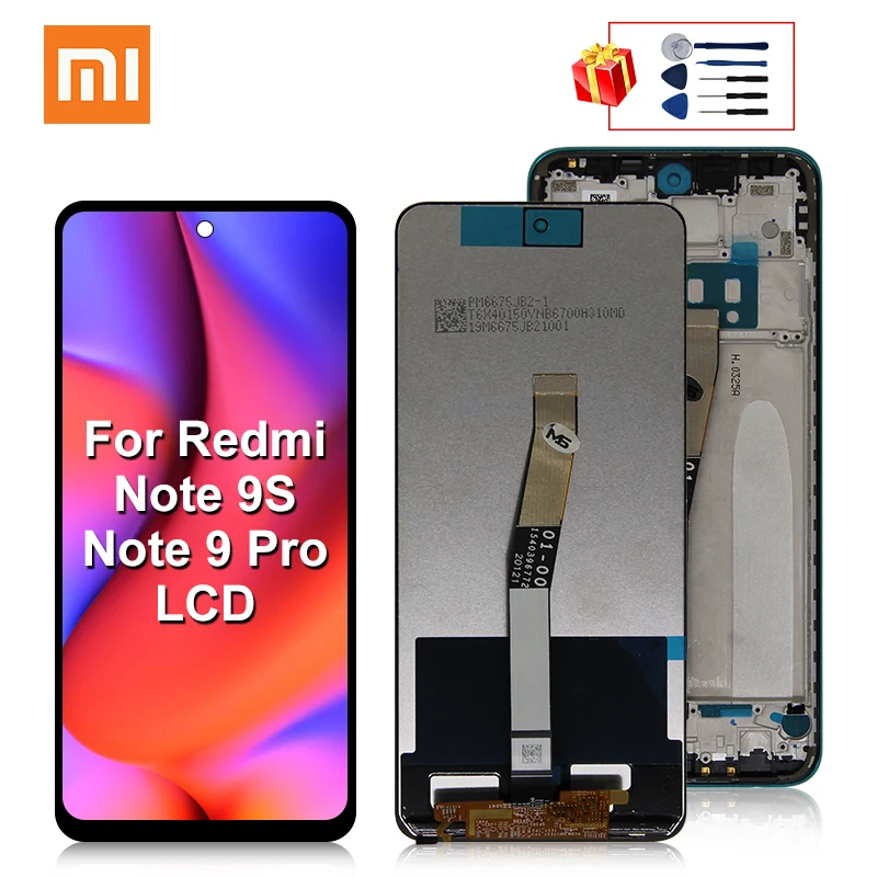 6 67 &quotдля Xiaomi Redmi Note 9s ЖК дисплей сенсорный экран дигитайзер сборка для 9S 9 pro