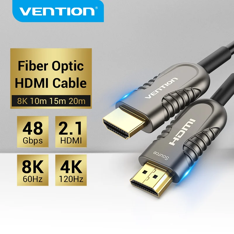 Vención de la 8K HDMI 2,1 Cable 120Hz 48Gbps de fibra óptica Cable HDMI de Ultra alta velocidad HDR eARC para HD TV caja proyector PS4 Cable HDMI