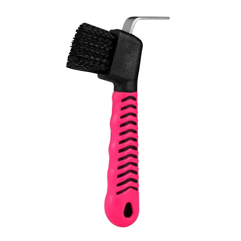 Horse Hoof Pick-agarre suave y cómodo, herramientas de aseo para caballo de colores aleatorios, con pinceles, púas (Color aleatorio)