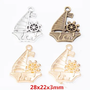 

Cool Anchor Sea Boat Charms 50pcs Classical Vintage Bronze Silver Gold Tone Alloy Necklace Bracelet Earring Floating Pendants