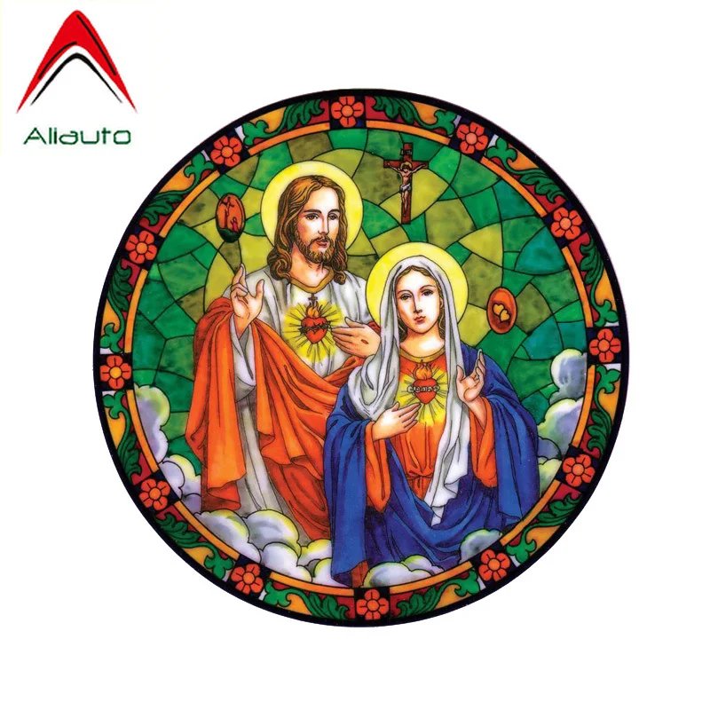 Aliauto священные Сердца Иисуса и Марии Автомобильная наклейка из ПВХ для Ford St Fiesta