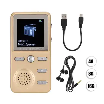 

mp3 player Gold Metal Portable 1.41 Inch LCD Display Screen HIFI Lossless MP3 Music Video Player Bluetooth Car mp3 player