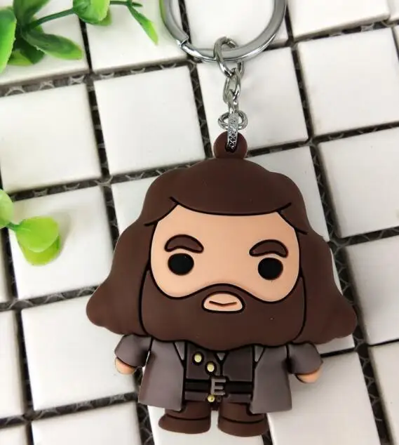 Harri Potter Q Version Keyring Hermione Ron Dobby Voldemort Keychain Soft PVC Pendant Key Chain Action Figure Toys - Color: 5