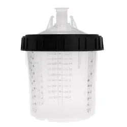 Gobelet de mélange de peinture 69HF PPS Type H/O, tasse rapide, tasse dure, couvercle intérieur, pistolet de pulvérisation 600ml 