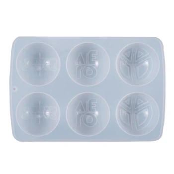 

Round Love Letters 6 Cells Decor Casting Silicone Mould Crystal Epoxy Resin Mold DIY Crafts Pendants Jewelry Making Tools