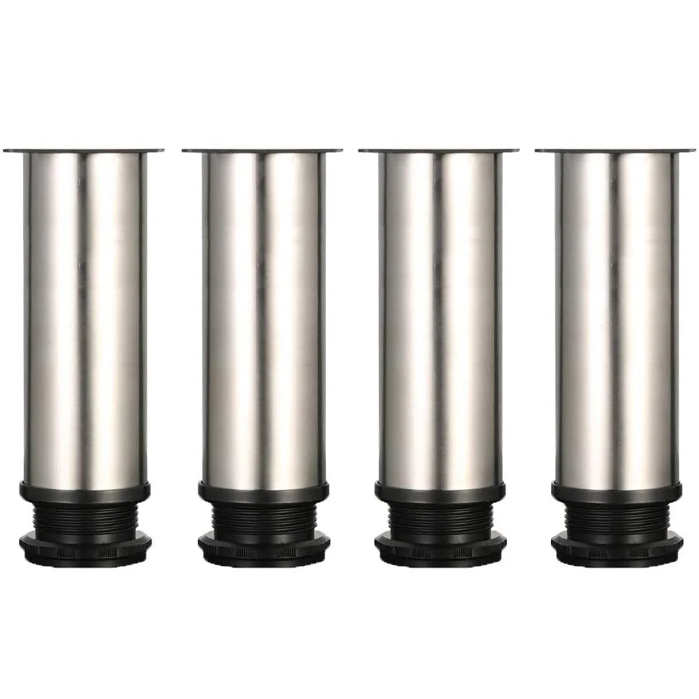 

4pcs Hardware Worktop Bar Cabinet Table Feet Kitchen Solid Bed Foot Sofa Adjustable Furniture Legs Round TV Desk Stainless Steel