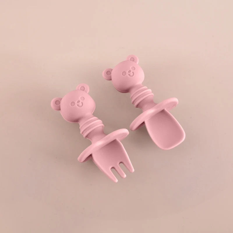 Lot De 6 Cuillères Et Fourchettes En Silicone Pour Bébé