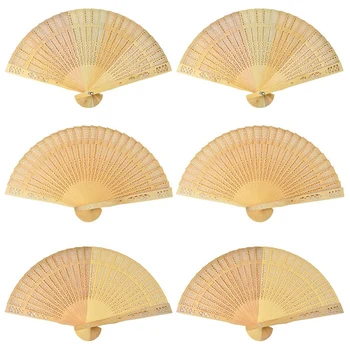 

50 Pack Hand Held Folding Fans Wooden Fans, for Wedding Home Decorations - Baby Shower Gifts & Wedding Favors