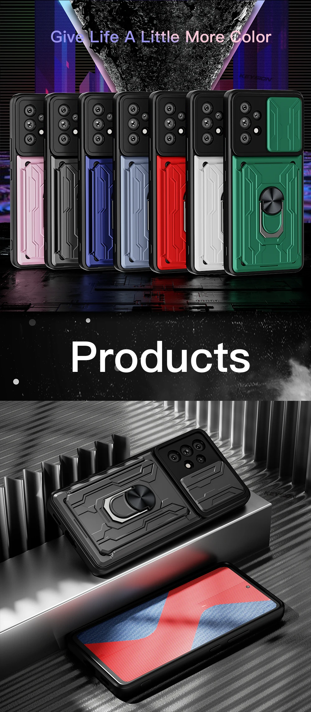 silicone case for samsung KEYSION Shockproof Case for Samsung A53 5G A33 A73 A52 A72 A32 A22 A12 Card Bag Camera Protection Phone Cover for Galaxy M32 M12 samsung silicone