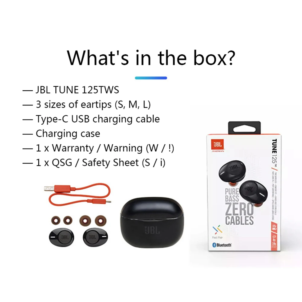 JBL Tune 125 TWS In Ear Earphones True 