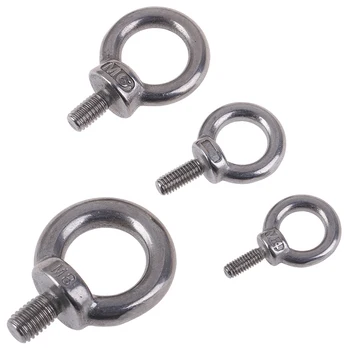 

1Pc 304 Stainless Steel Marine Lifting Eye Screws Ring Loop Hole for Eyebolt M4 M5 M6 M8