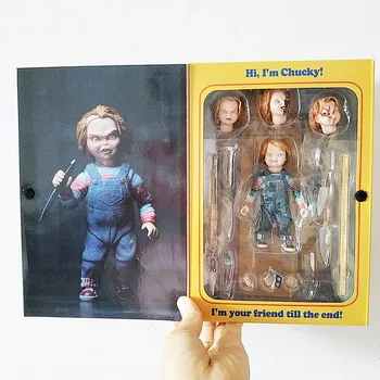 

10cm NECA Child's Play Good Guys Ultimate Chucky PVC Action Figure Toys Horror Halloween Gift
