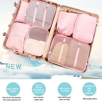 

Packing Cubes Set 7-Pcs Travel Luggage Organizers Travel Accessories