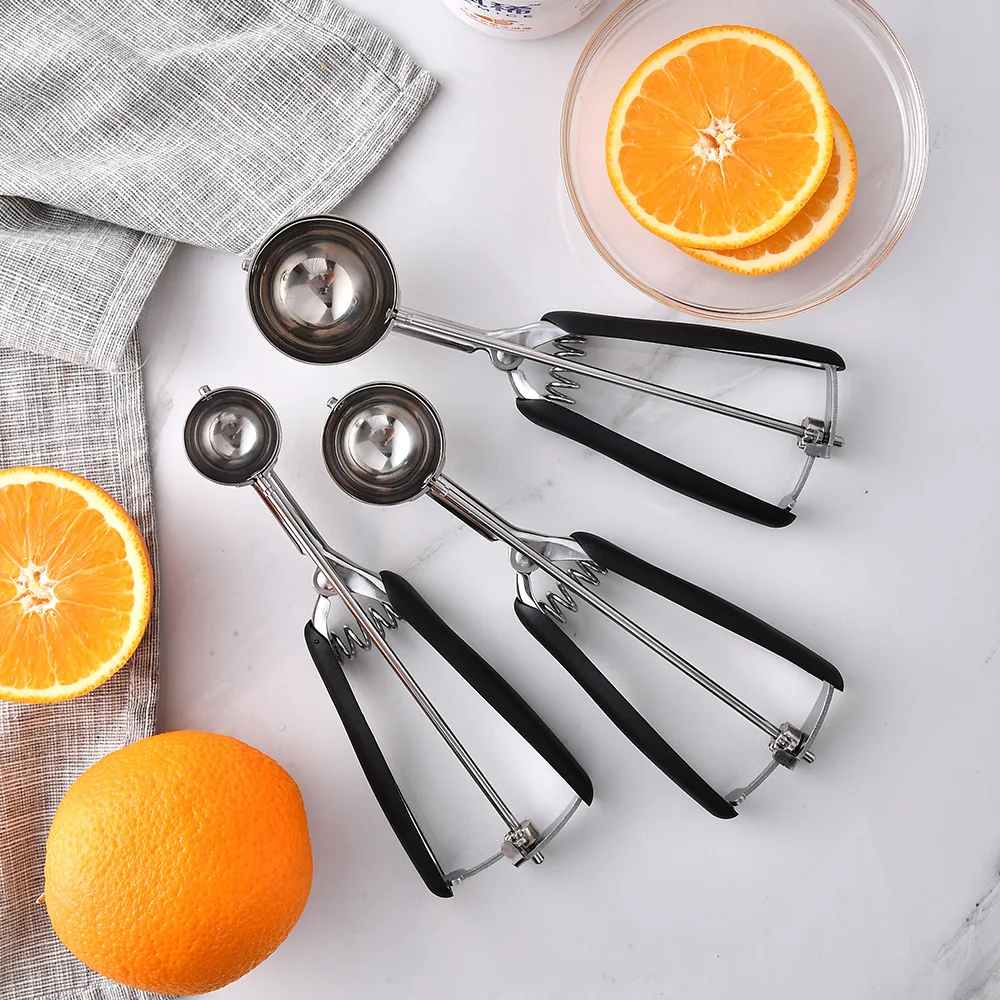 Stainless Steel Ice Cream Scoop 3/4/5cm Stack Spoon