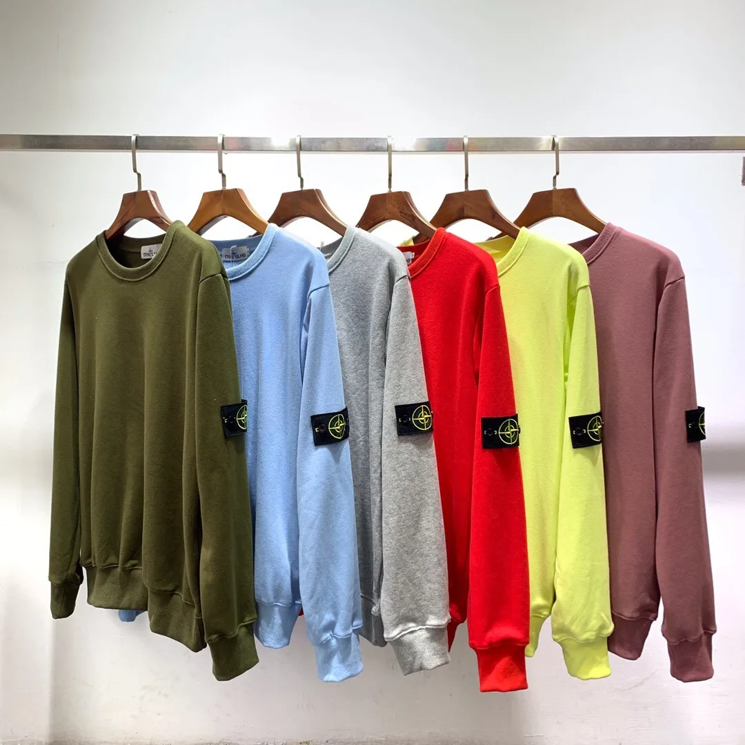 Tide goods Base стиль пары Простой нарукавник конфеты вырез лодочкой петельным ворсом балахон