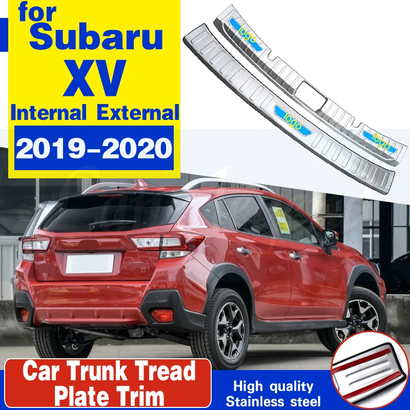 Steel Outer Rear Bumper Protector Sill Trunk Tread 1pcs For Subaru Forester 2019