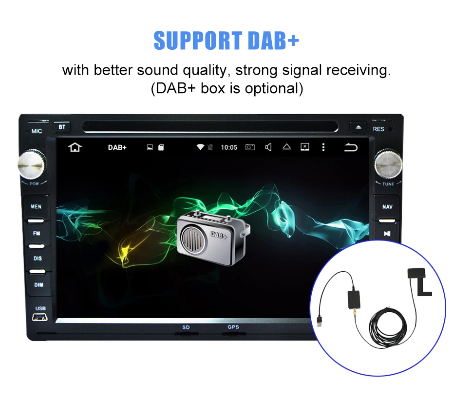 Flash Deal KANOR IPS Android 9.0 2+16g 2 Din Car DVD Player For Passat B5 Golf 4 Polo Bora With Autoradio Stereo GPS Navigation System 6