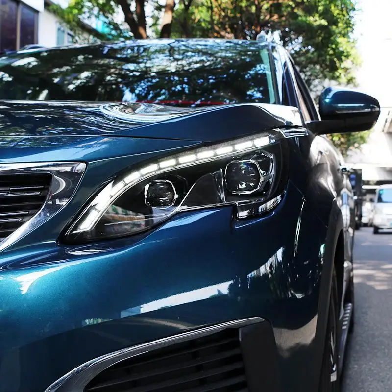 Автомобильные аксессуары, светодиодные лампы Drl для автомобилей, дневные ходовые фары, автомобильные фары в сборе 17 18 для peugeot 4008