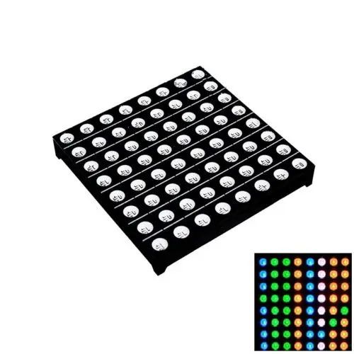 Полноцветный RGB светодиодный матричный модуль дисплея 1 шт. 5 мм 8*8 8x8 общий анод