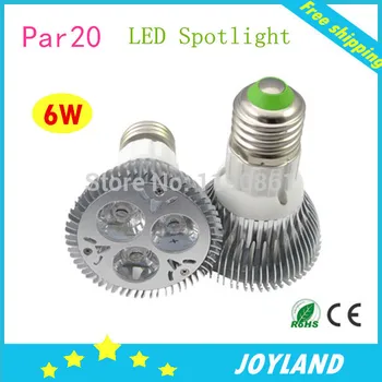

2014 New Par20 LED Spotlight lamp bulb E27 6W 110-220V white warm white cool white Free Shipping
