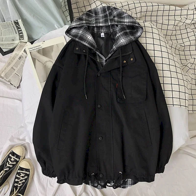 2021 Spring and Autumn Long Sleeve Coats Jackets Clothes Women Clothing Goth Oversized Harajuku oversized Fashion Korean Top | Мужская