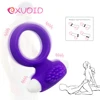 EXVOID Silicone Cock Vibrating Ring Delay Ejacualtion Clitoris Stimulate Vibrators Sex Toys for Men Penis Vibrator Ring Sex Shop 1