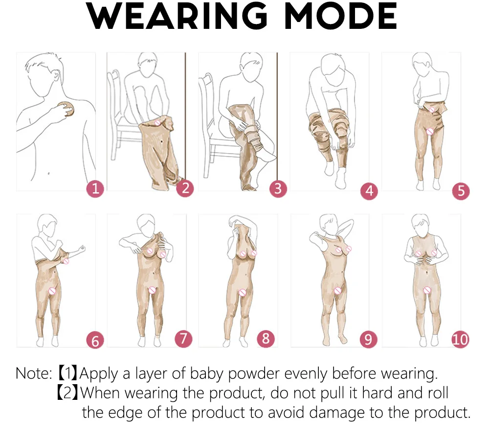 5TH No Oil Artifical Vagina Silicone Bodysuit D CUP Silicone Breast Forms Fake Boobs Real Pussy For Crossdresser Sissy Drag Queen (11)