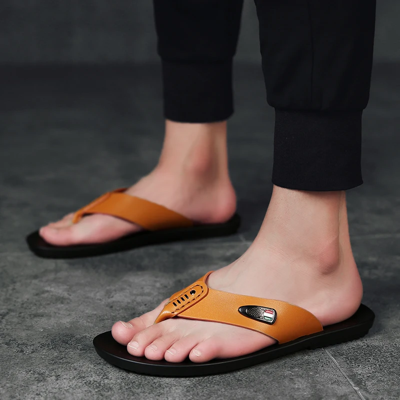 

Harogath New Men Summer Shoes Men Beach Slippers Fashion Breathable Comfortable Flip Flops With Soft Sole Trendy High Quality