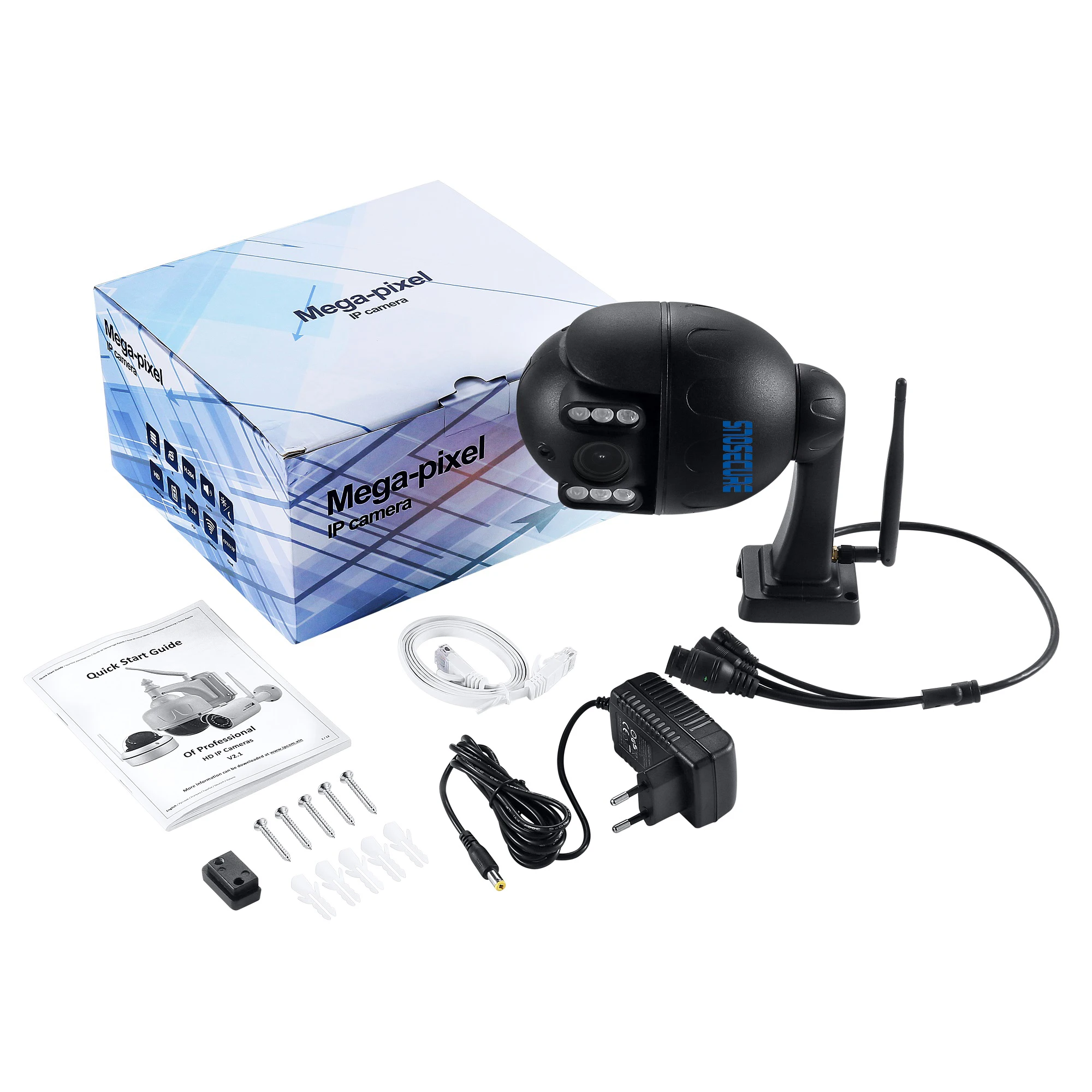 SNOSECURE PTZ скоростная купольная wifi 1080P ip-камера для улицы 5x оптический зум 2MP беспроводная камера H.265 IR 50m ONVIF двухсторонняя аудио связь