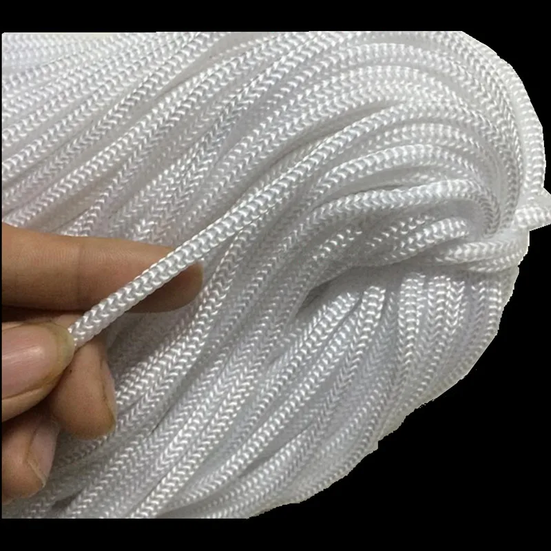 Polypropylene Rope in Black and White, 5mm Thick, DIY Rope, Gift Box, Portable Backpack, Bunched Mouth, 5mm x 50m/PCs
